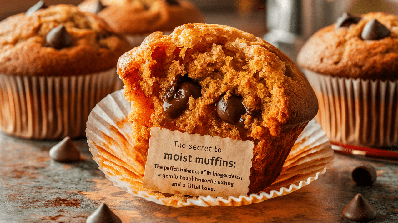 What is the secret to moist muffins?