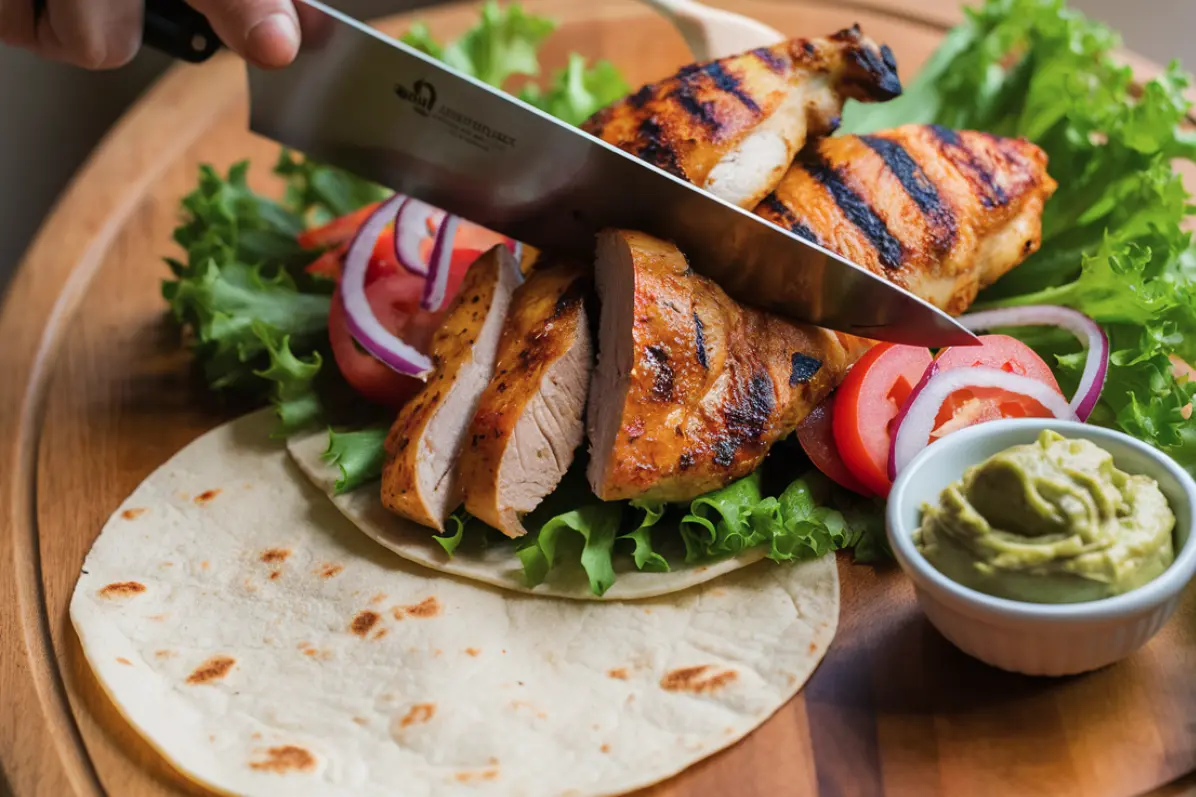 Grilled Chicken Wrap Preparation