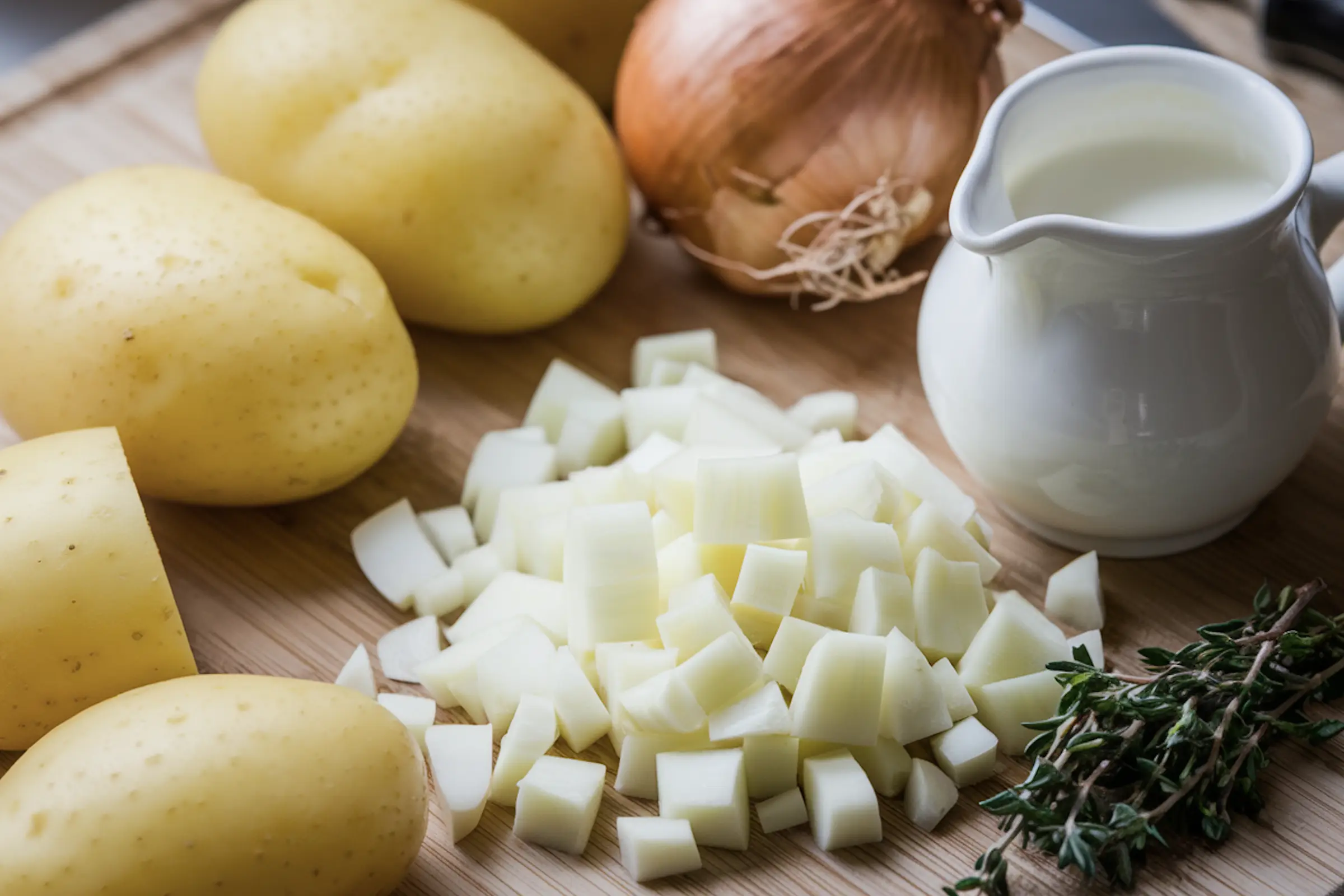 Ingredient of potato soup recipe