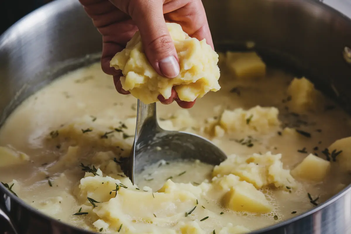 Mashing or Blending Potatoes