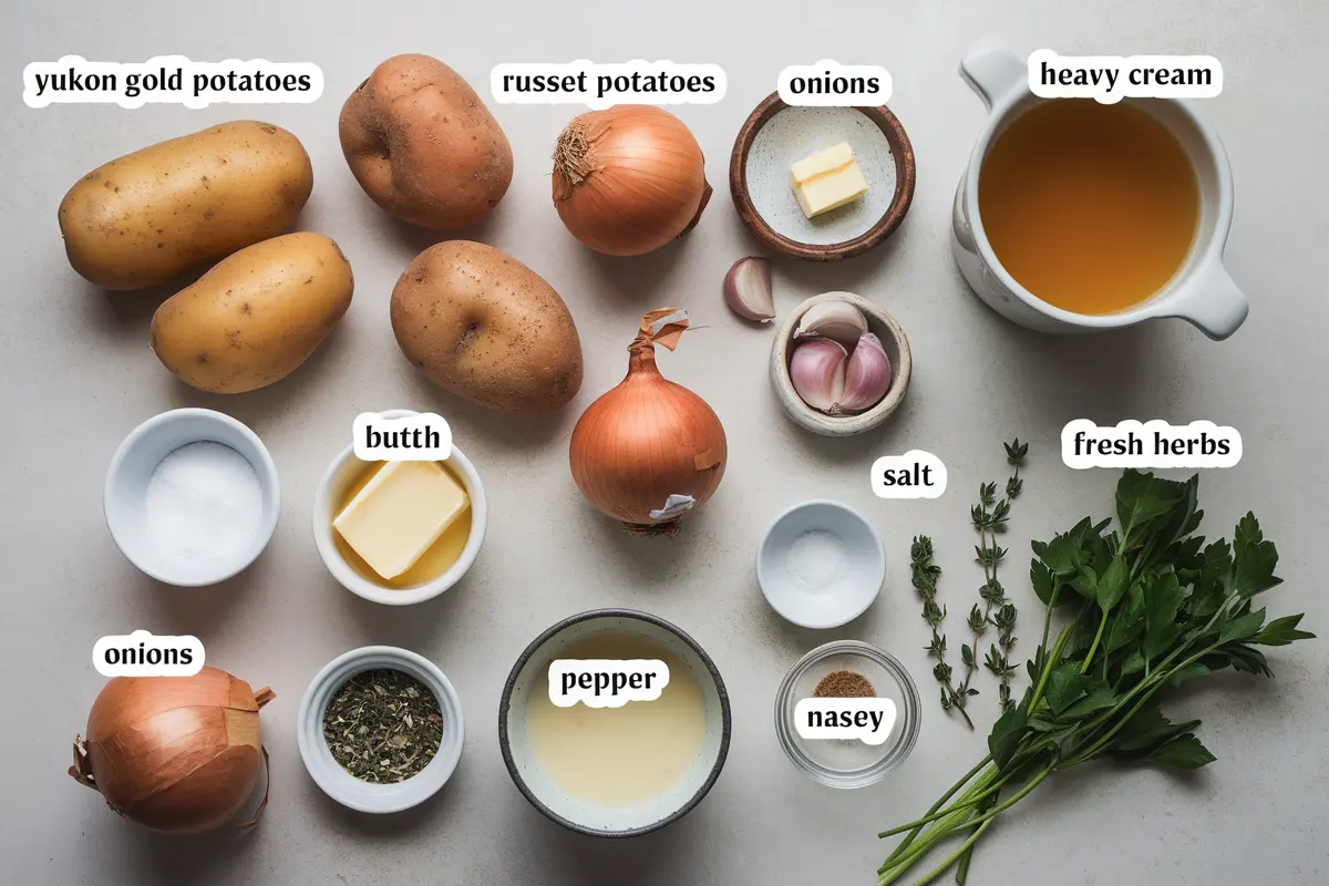 ingredients for Potato Soup